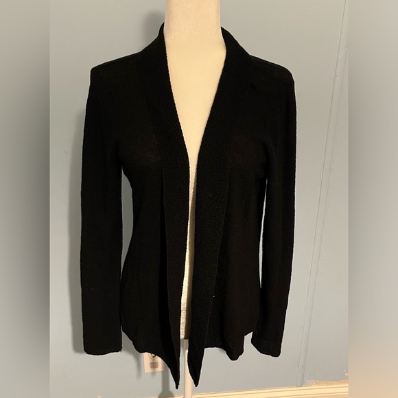 Eileen Fisher Sweaters - Eileen Fisher Ladies Black Wool Sweater/Cardigan Size Large